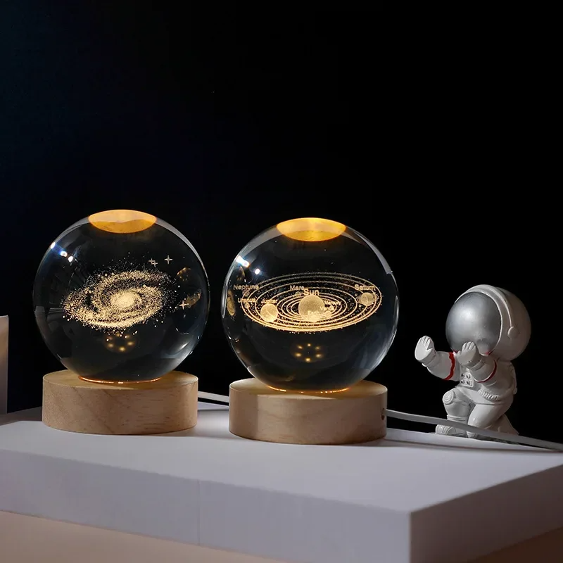 🌌 Cristal Galaxie 3D Lumineux ✨