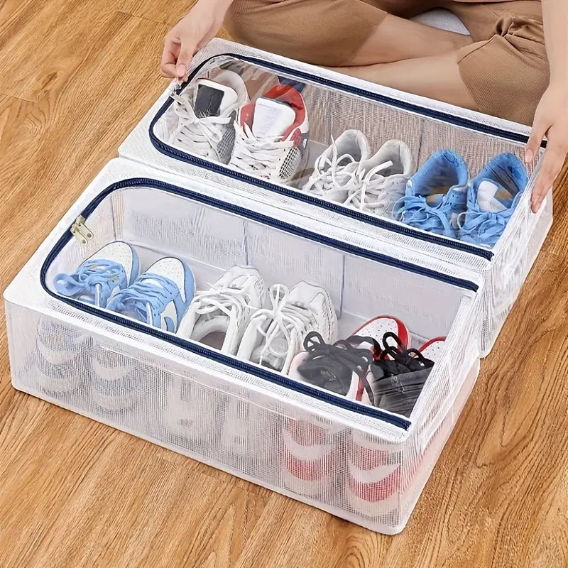 Boîtes de Rangement Pliables et Transparentes pour Chaussures