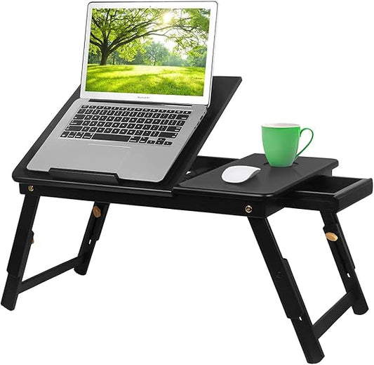 Table d’Ordinateur Portable en Bambou – Polyvalente et Réglable