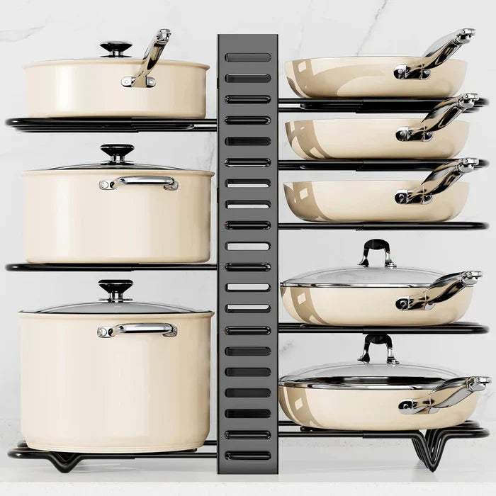 Étagère à casseroles et poêles - 8 niveaux
