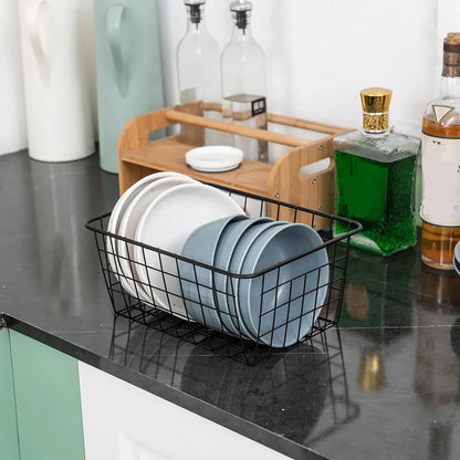 paniers de rangement en fil métallique