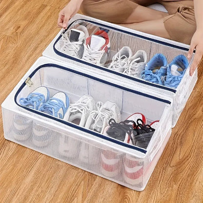 Boîtes de Rangement Pliables et Transparentes pour Chaussures